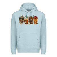 Blue Mist leopard and cowhide drink Premium Hoodie - RacoonDesign