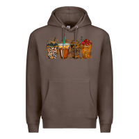 Coffee leopard and cowhide drink Premium Hoodie - RacoonDesign