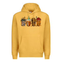 Mustard leopard and cowhide drink Premium Hoodie - RacoonDesign