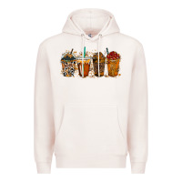 Pale Pink leopard and cowhide drink Premium Hoodie - RacoonDesign