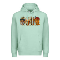Seafoam leopard and cowhide drink Premium Hoodie - RacoonDesign