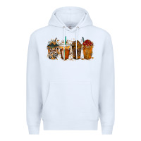 White leopard and cowhide drink Premium Hoodie - RacoonDesign