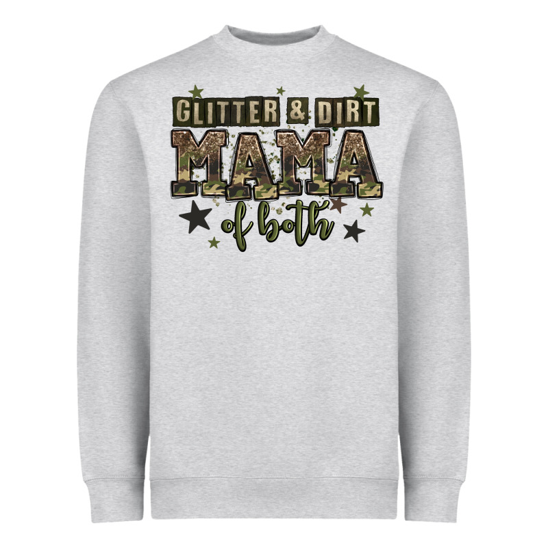 Glitter And Dirt Mama Of Both Heavyweight Sweatshirt by Zillion Design Studio | Teevron