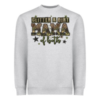 Heather Grey glitter and dirt mama of both Heavyweight Sweatshirt - Zillion Design Studio