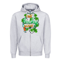 Heather Grey st.patricks one lucky nurse Zipper Hoodie - BarkalooDesign