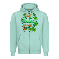 Seafoam st.patricks one lucky nurse Zipper Hoodie - BarkalooDesign