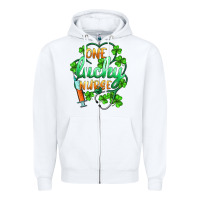 White st.patricks one lucky nurse Zipper Hoodie - BarkalooDesign