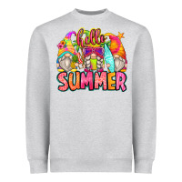 Heather Grey hello summer gnomes Heavyweight Sweatshirt - Zillion Design Studio