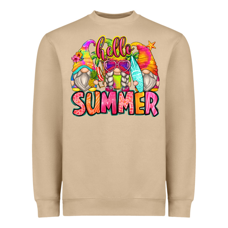 Hello Summer Gnomes Heavyweight Sweatshirt by Zillion Design Studio | Teevron
