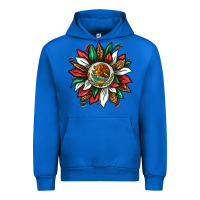 Cobalt Mexican Sunflower Urban Hoodie - texasbilliewilder