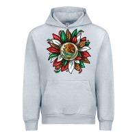 Heather Grey Mexican Sunflower Urban Hoodie - texasbilliewilder