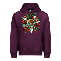 Mauve Wine Mexican Sunflower Urban Hoodie - texasbilliewilder