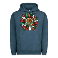 Pigment Midnight Navy Mexican Sunflower Urban Hoodie - texasbilliewilder