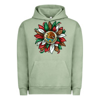 Pigment Oil Green Mexican Sunflower Urban Hoodie - texasbilliewilder