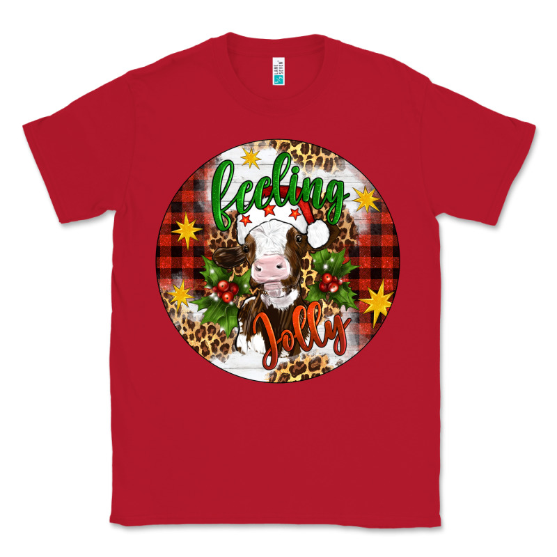 Christmas Feeling Jolly Cow Ornament Classic Tee by Artiststas | Teevron