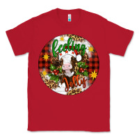 Red Christmas feeling jolly cow ornament Classic Tee - Artiststas