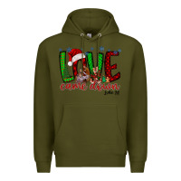 Army Green love came dow christmas Premium Hoodie - RacoonDesign
