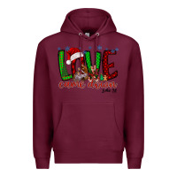 Burgundy love came dow christmas Premium Hoodie - RacoonDesign