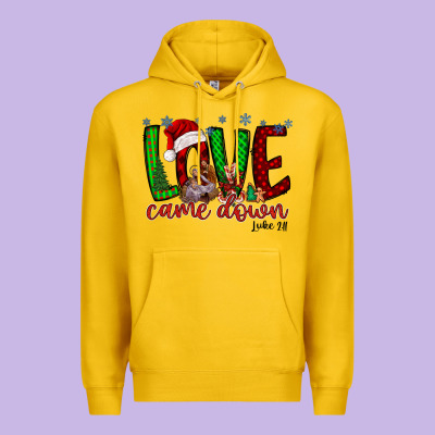Love Came Dow Christmas Premium Hoodie Designed By Racoondesign