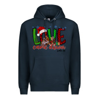 Navy love came dow christmas Premium Hoodie - RacoonDesign