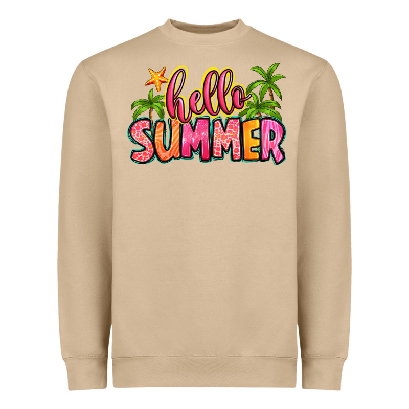 Hello Summer Heavyweight Sweatshirt by Zillion Design Studio | Teevron