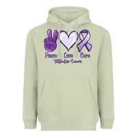 Matcha Peace love cure Testicular Cancer Heavyweight Hoodie - NancyCooperArtShop