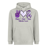 Moon Dust Peace love cure Testicular Cancer Heavyweight Hoodie - NancyCooperArtShop