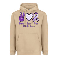Mushroom Peace love cure Testicular Cancer Heavyweight Hoodie - NancyCooperArtShop