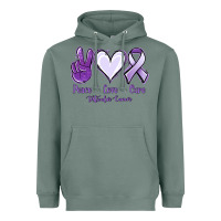 Sage Peace love cure Testicular Cancer Heavyweight Hoodie - NancyCooperArtShop