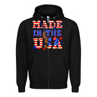 Black made in the usa Zipper Hoodie - NancyCooperArtShop