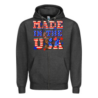 Charcoal Heather made in the usa Zipper Hoodie - NancyCooperArtShop