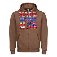 Chestnut made in the usa Zipper Hoodie - NancyCooperArtShop