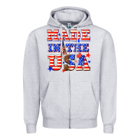 Heather Grey made in the usa Zipper Hoodie - NancyCooperArtShop