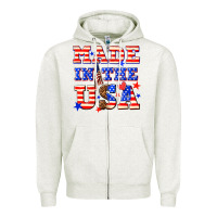 Oatmeal Heather made in the usa Zipper Hoodie - NancyCooperArtShop