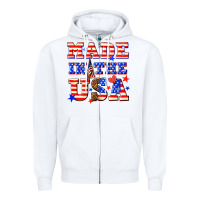 White made in the usa Zipper Hoodie - NancyCooperArtShop