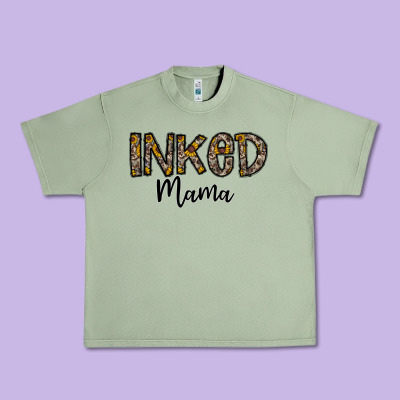 ınked Mama Urban Heavy Tee Designed By Cowhidedigitalart