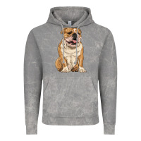 Cloud Rock english bulldog Vintage Hoodie - RanaPortraitStore