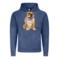 Vintage Denim english bulldog Vintage Hoodie - RanaPortraitStore