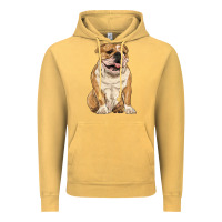 Vintage Mustard english bulldog Vintage Hoodie - RanaPortraitStore