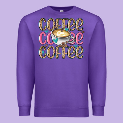 Coffee Coffee Coffee Premium Sweatshirt Designed By Maliassmallbusiness