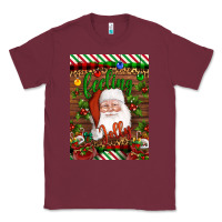 Burgundy Christmas Feeling Jolly Santa Classic Tee - Artiststas
