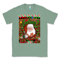 Sage Christmas Feeling Jolly Santa Classic Tee - Artiststas