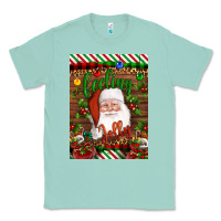 Seafoam Christmas Feeling Jolly Santa Classic Tee - Artiststas