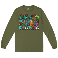 Army Green weekend coffee and camping Long Sleeve Tee - AdoDesignShop