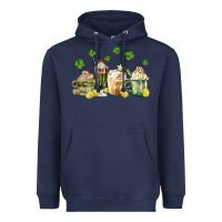 Navy patricks day coffee Heavyweight Hoodie - MaliasSmallBusiness