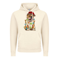 Vintage Artic christmas bulldog Vintage Hoodie - RanaPortraitStore