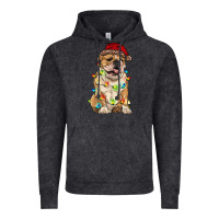Vintage Black christmas bulldog Vintage Hoodie - RanaPortraitStore