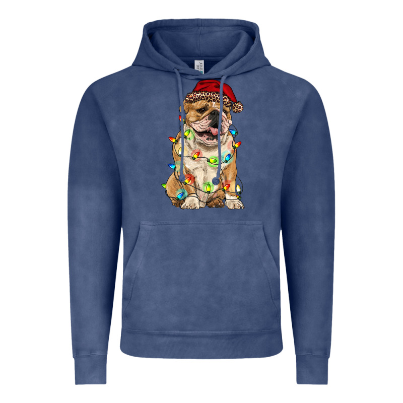 Christmas Bulldog Vintage Hoodie by RanaPortraitStore | Teevron