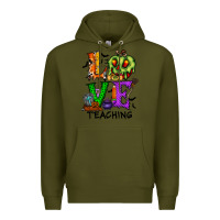 Army Green love taching halloween Premium Hoodie - RacoonDesign