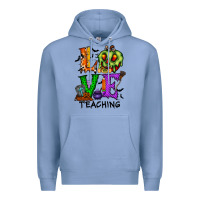 Colony Blue love taching halloween Premium Hoodie - RacoonDesign
